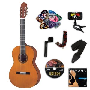 Yamaha CGS103AII 3/4 Size Classical Guitar BUNDLE W/Legacy Kit (Tuner,Picks,DVD,Capo & Much More)