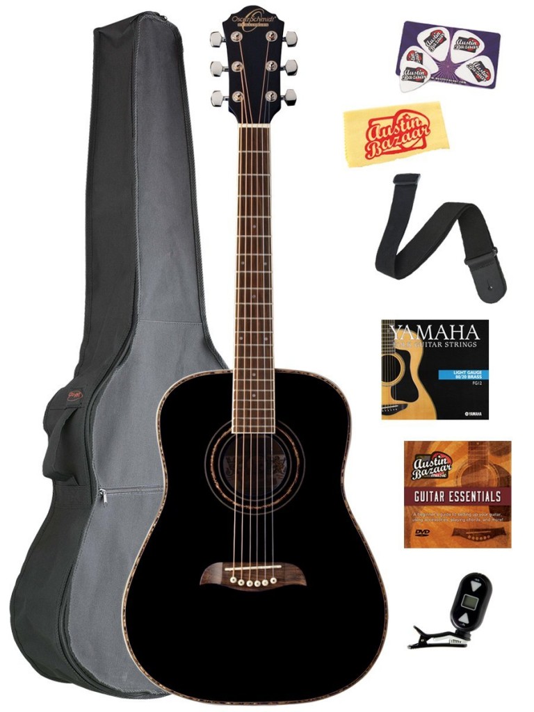 Oscar Schmidt OGHS 1/2-Size Acoustic Guitar Bundle